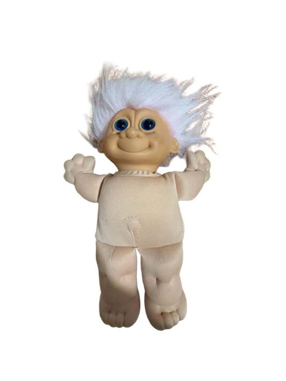 Vintage Russ Berrie Plush Soft Body Troll Doll with Pink Hair Item 2321